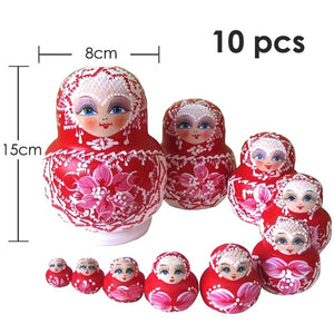 27 Styles Boys Girls Wooden Matryoshka Dolls Toys Russian Nesting Dolls Best Wishes Kids Christmas New Year Gift Handmade Crafts