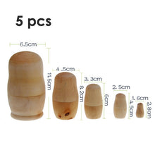 Load image into Gallery viewer, 27 Styles Boys Girls Wooden Matryoshka Dolls Toys Russian Nesting Dolls Best Wishes Kids Christmas New Year Gift Handmade Crafts