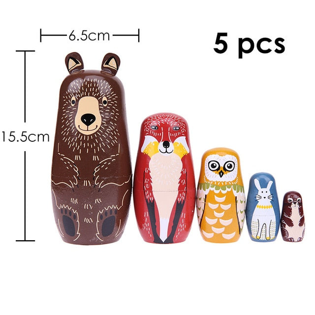 27 Styles Boys Girls Wooden Matryoshka Dolls Toys Russian Nesting Dolls Best Wishes Kids Christmas New Year Gift Handmade Crafts