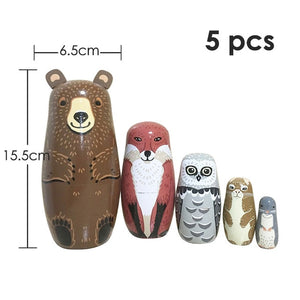 27 Styles Boys Girls Wooden Matryoshka Dolls Toys Russian Nesting Dolls Best Wishes Kids Christmas New Year Gift Handmade Crafts