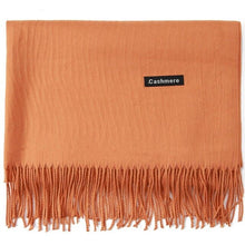 Load image into Gallery viewer, Cashmere Scarf Shawl Solid Basic Autumn Winter Wrap Warm Soft Hijab Women Pashmina