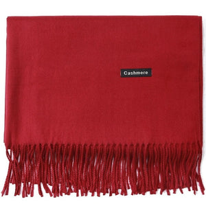 Cashmere Scarf Shawl Solid Basic Autumn Winter Wrap Warm Soft Hijab Women Pashmina