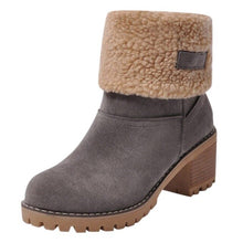 Load image into Gallery viewer, Cashmere Women Shoes Snow Boots Ladies Winter Warm Ankle Booties