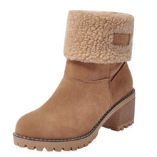 Load image into Gallery viewer, Cashmere Women Shoes Snow Boots Ladies Winter Warm Ankle Booties