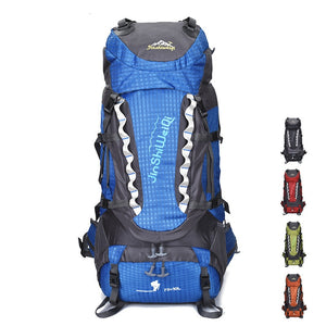 80L Outdoor Camping Hiking Backpack Men Women Climbing Trekking Travel Bag Large Capacity Water Resistant Wearproof Rucksack