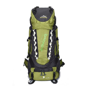 80L Outdoor Camping Hiking Backpack Men Women Climbing Trekking Travel Bag Large Capacity Water Resistant Wearproof Rucksack