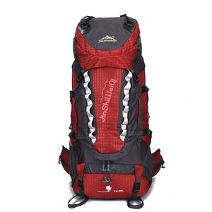 80L Outdoor Camping Hiking Backpack Men Women Climbing Trekking Travel Bag Large Capacity Water Resistant Wearproof Rucksack