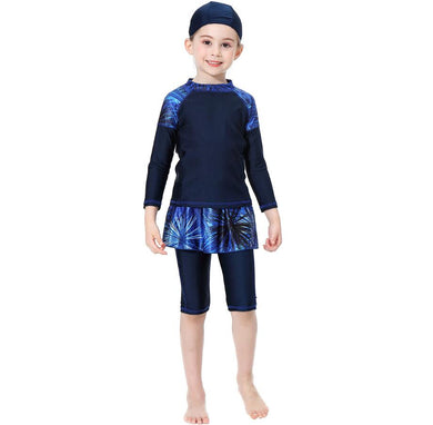 3 PCS Islamic Bourkini Modest Bathing Suit Girls Muslim Swimwear Burkini Long Sleeve Swimsuit for Kids Maillot De Bain Hijab XXL
