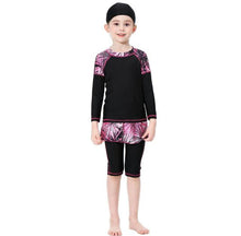 Load image into Gallery viewer, 3 PCS Islamic Bourkini Modest Bathing Suit Girls Muslim Swimwear Burkini Long Sleeve Swimsuit for Kids Maillot De Bain Hijab XXL