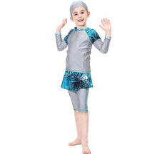 Load image into Gallery viewer, 3 PCS Islamic Bourkini Modest Bathing Suit Girls Muslim Swimwear Burkini Long Sleeve Swimsuit for Kids Maillot De Bain Hijab XXL
