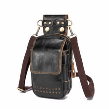 Load image into Gallery viewer, Fashion Quality Real Leather Travel Small Cross-body Bag Cigarette Phone Pouch Design Fanny Waist Belt Bag Pack 832-dc