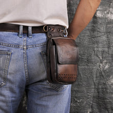 Load image into Gallery viewer, Fashion Quality Real Leather Travel Small Cross-body Bag Cigarette Phone Pouch Design Fanny Waist Belt Bag Pack 832-dc