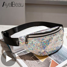 Load image into Gallery viewer, Holographic Belly Banana Bum Hip Chest Belt Waist Bag For Women Fanny Pack Female Pouch Murse Purse Kidney Ladies Bumbag Pochets