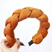 Load image into Gallery viewer, Winter Warm Wide Crown Padded Braided Hairband Women Bezel Braids Headband Twist Thick Velvet Hairband Headwrap Hair Accessories
