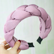 Load image into Gallery viewer, Winter Warm Wide Crown Padded Braided Hairband Women Bezel Braids Headband Twist Thick Velvet Hairband Headwrap Hair Accessories