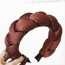 Load image into Gallery viewer, Winter Warm Wide Crown Padded Braided Hairband Women Bezel Braids Headband Twist Thick Velvet Hairband Headwrap Hair Accessories
