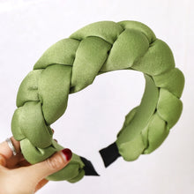 Load image into Gallery viewer, Winter Warm Wide Crown Padded Braided Hairband Women Bezel Braids Headband Twist Thick Velvet Hairband Headwrap Hair Accessories