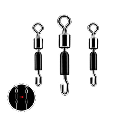 JOF 30PCS/Lot Fishing Hooks Ball Bearing Swivel Solid Rings Ocean Boat Link Connector
