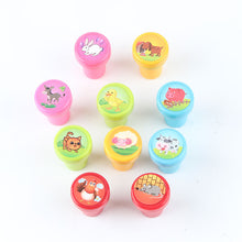 Load image into Gallery viewer, 10pcs/Set Children Toy Cartoon Animals Fruits Seal Rubber Stamp Scrapbooking