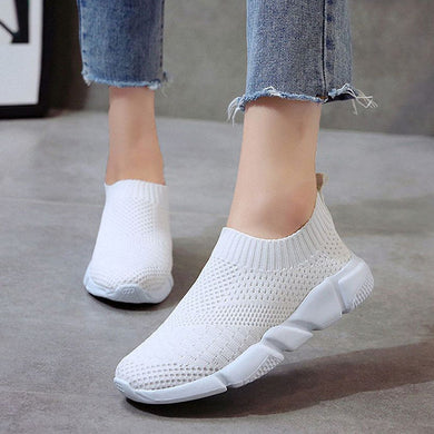 KUIDFAR Unisex Men Women Shoes New Fly-knit Sneakers Breathable Slip On Casual