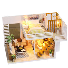 Load image into Gallery viewer, DIY House Miniature with Furniture LED Music Dust Cover Model Educational Toys
