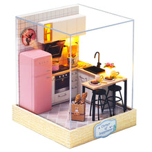 Load image into Gallery viewer, DIY House Miniature with Furniture LED Music Dust Cover Model Educational Toys