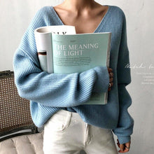 Load image into Gallery viewer, Aachoae Sweater-Blue