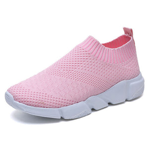 KUIDFAR Unisex Men Women Shoes New Fly-knit Sneakers Breathable Slip On Casual