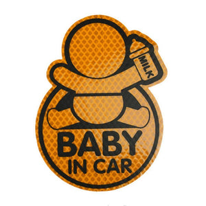 Car Vehicle Baby Reflective Luminous Warning Signage Creative Stickers