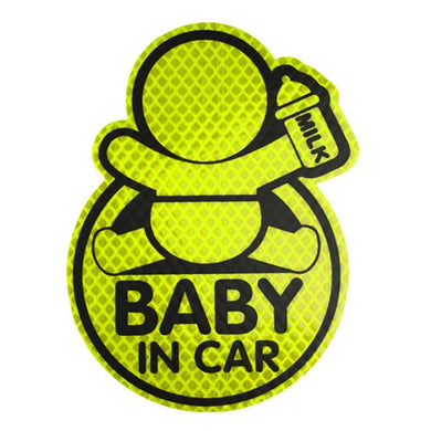 Car Vehicle Baby Reflective Luminous Warning Signage Creative Stickers