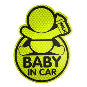 Car Vehicle Baby Reflective Luminous Warning Signage Creative Stickers