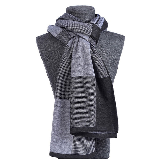 2020 Casual Cool Winter Scarves Men Scarf Warm Neckercheif Business Plaid Kint Scarves Men Cotton Wraps Male Sjaal Foulard