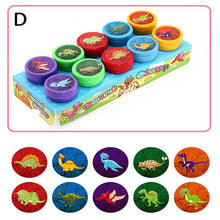 Load image into Gallery viewer, 10pcs/Set Children Toy Rubber Seal Stamps Cartoon Animals Scrapbooking