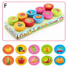 Load image into Gallery viewer, 10pcs/Set Children Toy Rubber Seal Stamps Cartoon Animals Scrapbooking
