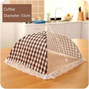 33CM Food Cover Grid Food Table Dish Cover Barbecue Picnic Folded Kitchenware Cooking Meal Mesh Food Covers