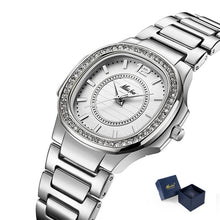 Load image into Gallery viewer, MISSFOX 2020 Genève Exclusive Ladies Design Diamond Gold Silver Quartz Watch Dia. 36mm