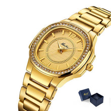 Load image into Gallery viewer, MISSFOX 2020 Genève Exclusive Ladies Design Diamond Gold Silver Quartz Watch Dia. 36mm