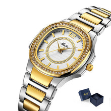 Load image into Gallery viewer, MISSFOX 2020 Genève Exclusive Ladies Design Diamond Gold Silver Quartz Watch Dia. 36mm