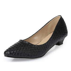 CEYANEAO New Fashion Women Lady Low Heels Pointed Toe Office Shoes