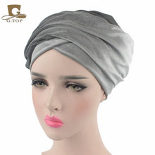 Load image into Gallery viewer, NEW Luxury pleated velvet magic Turban hijab Head Wrap Extra Long tube indian Headwrap Scarf Tie