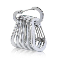 Load image into Gallery viewer, 6PCS/6 Colors Booms Fishing Aluminum Alloy Keychain Buckle Hook Camping Climbing