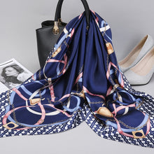 Load image into Gallery viewer, Silk Satin Neck Scarf For Women Print 90*90cm Square Shawls and Wraps Scarves