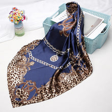 Load image into Gallery viewer, Silk Satin Neck Scarf For Women Print 90*90cm Square Shawls and Wraps Scarves