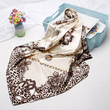 Load image into Gallery viewer, Silk Satin Neck Scarf For Women Print 90*90cm Square Shawls and Wraps Scarves