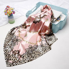 Load image into Gallery viewer, Silk Satin Neck Scarf For Women Print 90*90cm Square Shawls and Wraps Scarves