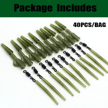 Load image into Gallery viewer, 40PCS Carp Fishing Accessories Lead Clip Quick Change Swivel Tail Rubber Anti Tangle Sleeves for Carp Rigs Coarse Fishing Tackle
