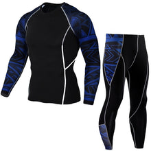 Load image into Gallery viewer, Winter Thermal Underwear Set Men&#39;s Sportswear Gym Training Jogging Tight Suits Plus Size