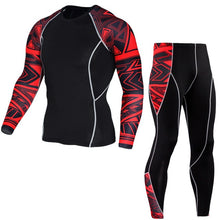 Load image into Gallery viewer, Winter Thermal Underwear Set Men&#39;s Sportswear Gym Training Jogging Tight Suits Plus Size