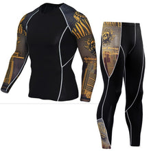 Load image into Gallery viewer, Winter Thermal Underwear Set Men&#39;s Sportswear Gym Training Jogging Tight Suits Plus Size