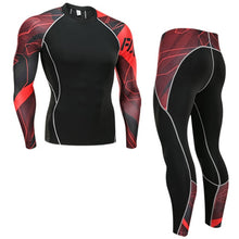 Load image into Gallery viewer, Winter Thermal Underwear Set Men&#39;s Sportswear Gym Training Jogging Tight Suits Plus Size